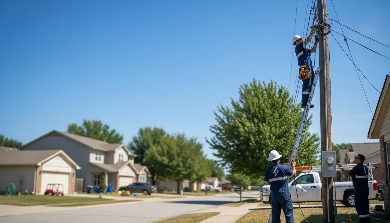 Residential electrician providing installation services in Greene, ME